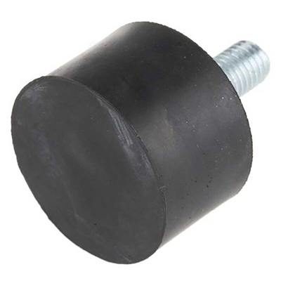RS PRO Cylindrical M4 Anti Vibration Mount, Male Buffer Foot with 20kg Compression Load