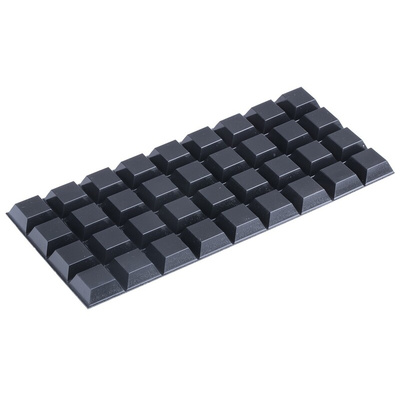 3M Tapered Square PUR Self Adhesive Feet, 20.5mm diameter x 7.6mm height