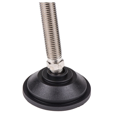 Nu-Tech Engineering M16 PA Reinforced Nylon Adjustable Foot, 1500kg Static Load Capacity 10° Tilt Angle