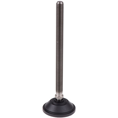 Nu-Tech Engineering M12 PA Reinforced Nylon Adjustable Foot, 600kg Static Load Capacity 10° Tilt Angle