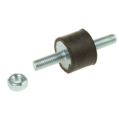 FIBET M6 Anti Vibration Mount, Male to Male Bobbin with 22.5kg Compression Load