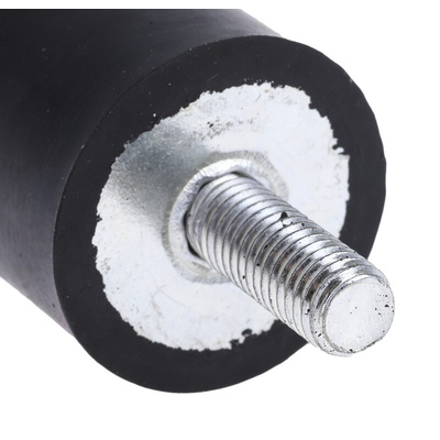 RS PRO M8 Anti Vibration Mount, Male to Male Bobbin with 52.6kg Compression Load