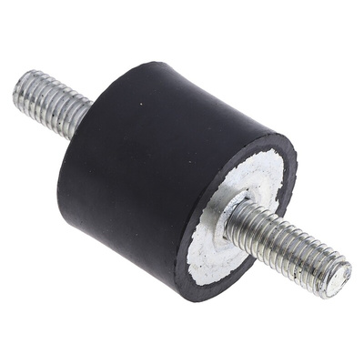 RS PRO M8 Anti Vibration Mount, Male to Male Bobbin with 52.6kg Compression Load