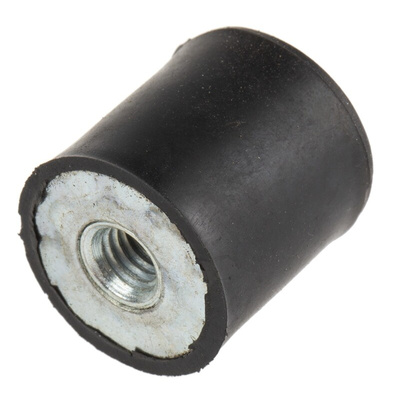 RS PRO M6 Anti Vibration Mount, Female Buffer Foot with 25.3kg Compression Load