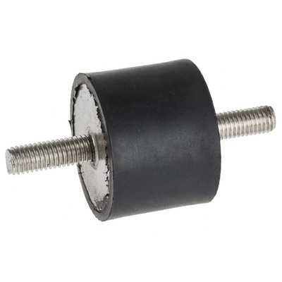 RS PRO M8 Anti Vibration Mount, Male to Male Bobbin with 96.2kg Compression Load