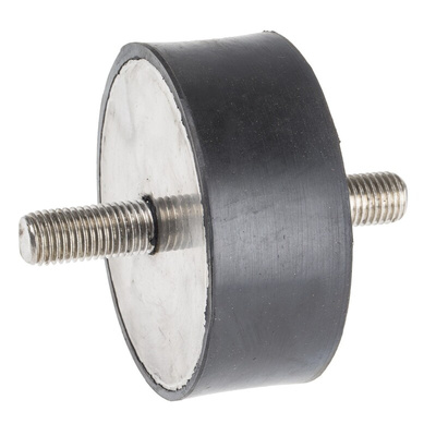 RS PRO M16 Anti Vibration Mount, Male to Male Bobbin with 726.56kg Compression Load