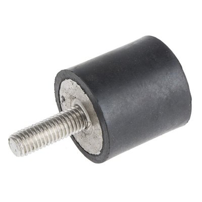 RS PRO M8 Anti Vibration Mount, Male to Female Bobbin with 54.56kg Compression Load