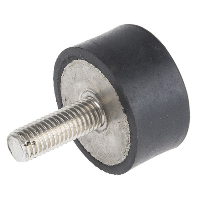 RS PRO M10 Anti Vibration Mount, Male to Female Bobbin with 139.04kg Compression Load