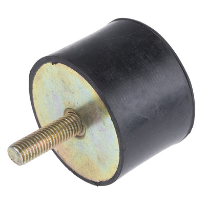 RS PRO M12 Anti Vibration Mount, Male to Female Bobbin with 313.06kg Compression Load