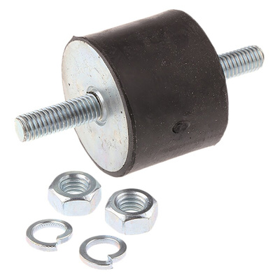 FIBET M8 Anti Vibration Mount, Male to Male Bobbin with 109.8kg Compression Load