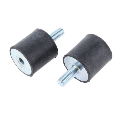 FIBET M8 Anti Vibration Mount, Male to Female Bobbin with 67.2kg Compression Load
