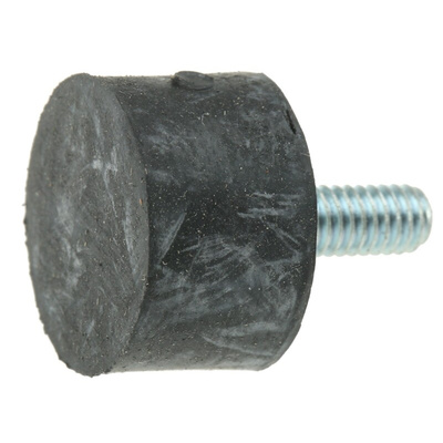 FIBET Cylindrical M4 Anti Vibration Mount, Male Buffer Foot with 16.4kg Compression Load