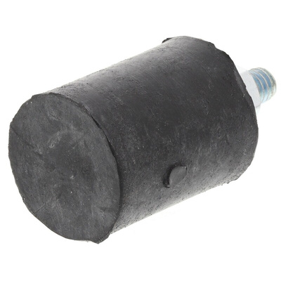 FIBET Cylindrical M4 Anti Vibration Mount, Male Buffer Foot with 18kg Compression Load