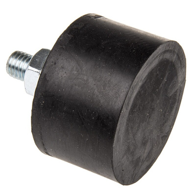 FIBET Cylindrical M10 Anti Vibration Mount, Male Buffer Foot with 291kg Compression Load