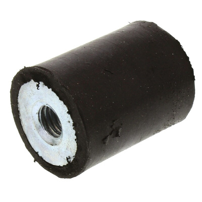 FIBET Cylindrical M5 Anti Vibration Mount, Female Buffer Foot with 17.2kg Compression Load