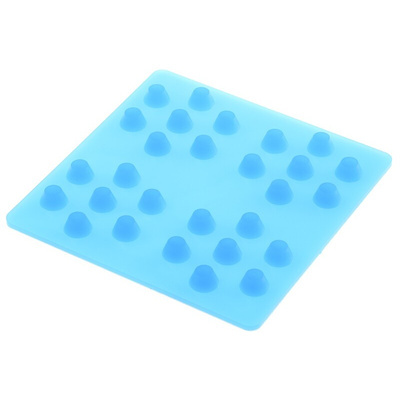 Taica 100mm Anti-Vibration Pad SN-50 50kg Silicone +200°C -40°C 100 x 100 x 7mm 7mm