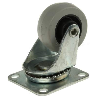 RS PRO Swivel Castor Wheel, 16kg Capacity, 41mm Wheel