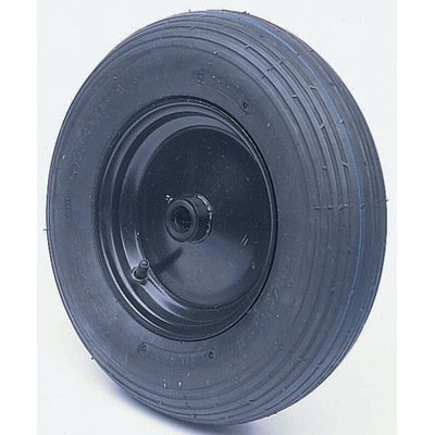 RS PRO Black Rubber Shock Absorbing Trolley Wheel, 305kg