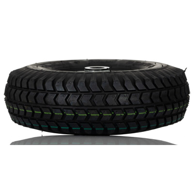 RS PRO Black Rubber Shock Absorbing Trolley Wheel, 200kg