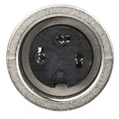 Binder Solder Connector, 3 Contacts, Panel Mount Miniature