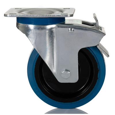 RS PRO Braked Swivel Castor Wheel, 230kg Capacity, 125mm Wheel