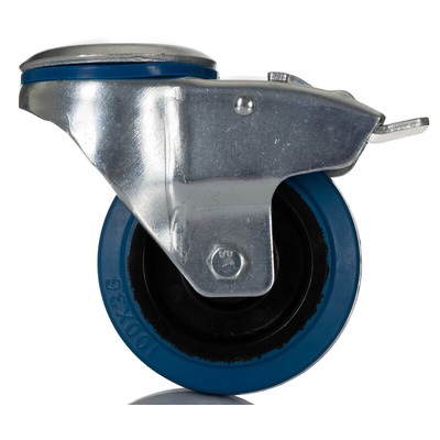 RS PRO Braked Swivel Castor Wheel, 180kg Capacity, 100mm Wheel