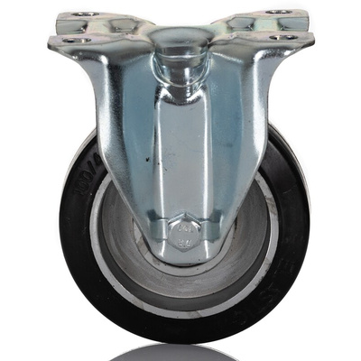 RS PRO Fixed Castor Wheel, 150kg Capacity, 100mm Wheel