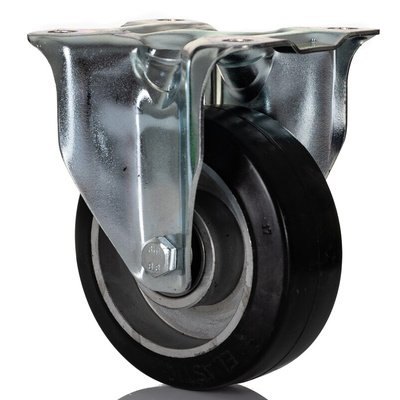 RS PRO Fixed Castor Wheel, 150kg Capacity, 100mm Wheel