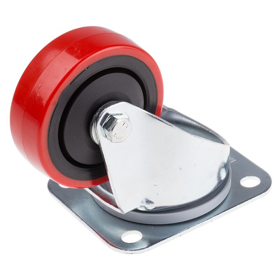 RS PRO Swivel Castor Wheel, 90kg Capacity, 80mm Wheel