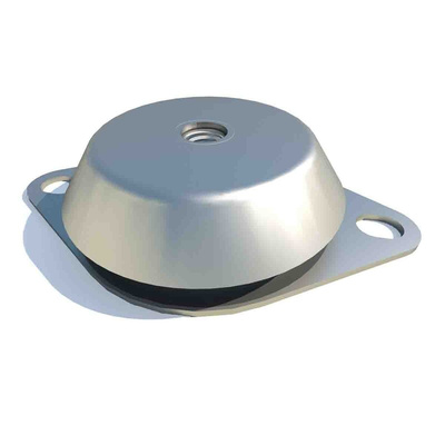 FIBET Circular M12 Anti Vibration Mount, Bell Mount with 660daN Compression Load