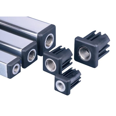 Nu-Tech Engineering Square Nylon Tube Insert, M24, 1200kg Static Load Capacity