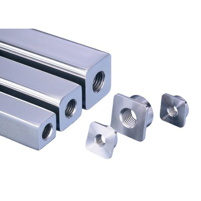 Nu-Tech Engineering Square Stainless Steel Tube Insert, M16, 2000kg Static Load Capacity