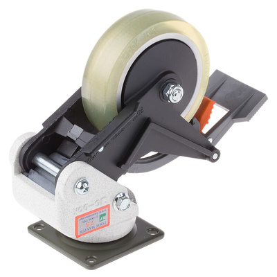 RS PRO Braked Swivel Castor Wheel, 110kg Capacity, 100mm Wheel