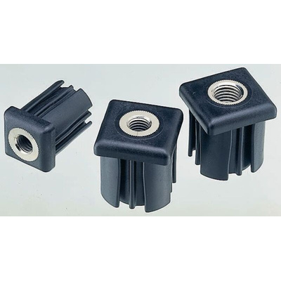 Nu-Tech Engineering Square Nylon Tube Insert, 500kg Static Load Capacity