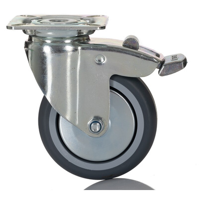 Tente Braked Swivel Castor Wheel, 75kg Capacity, 75mm Wheel