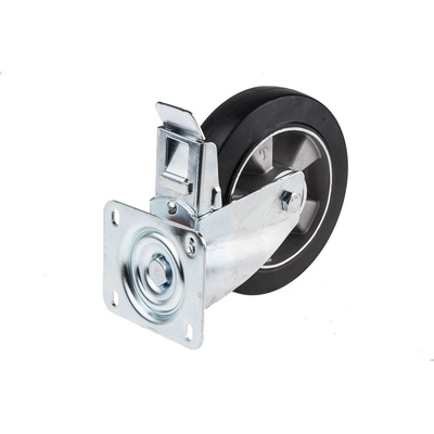 RS PRO Braked Swivel Castor Wheel, 460kg Capacity, 200mm Wheel