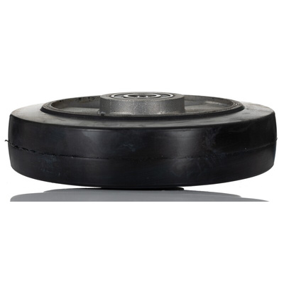 RS PRO Black Rubber Abrasion Resistant, Quiet Operation Trolley Wheel, 400kg