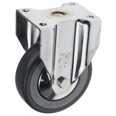 RS PRO Fixed Castor Wheel, 50kg Capacity, 80mm Wheel