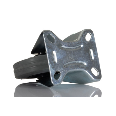 RS PRO Fixed Castor Wheel, 70kg Capacity, 100mm Wheel