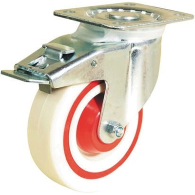 Guitel Hervieu Braked Swivel Castor Wheel, 200kg Capacity, 125mm Wheel