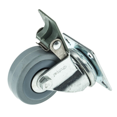 Guitel Hervieu Braked Swivel Castor Wheel, 40kg Capacity, 50mm Wheel