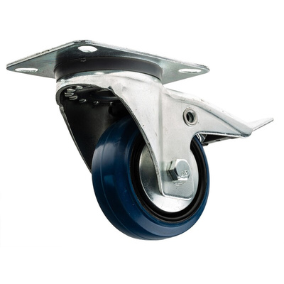 Guitel Hervieu Braked Swivel Castor Wheel, 80kg Capacity, 80mm Wheel