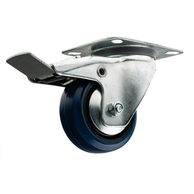 Guitel Hervieu Braked Swivel Castor Wheel, 80kg Capacity, 80mm Wheel