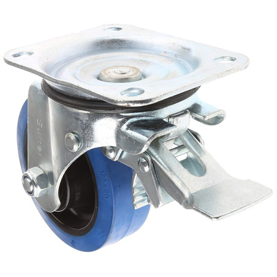 Guitel Hervieu Braked Swivel Castor Wheel, 300kg Capacity, 125mm Wheel