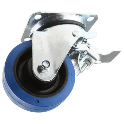 Guitel Hervieu Braked Swivel Castor Wheel, 300kg Capacity, 125mm Wheel