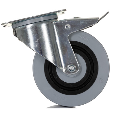 Tente Braked Swivel Castor Wheel, 400kg Capacity, 125mm Wheel