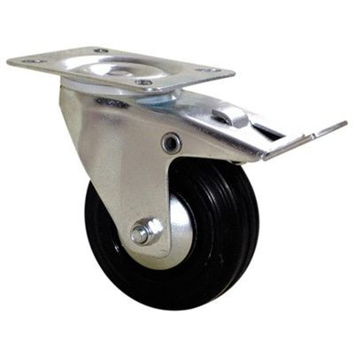 Guitel Hervieu Braked Swivel Castor Wheel, 100kg Capacity, 100mm Wheel