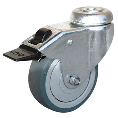 Guitel Hervieu Braked Swivel Castor Wheel, 60kg Capacity, 75mm Wheel