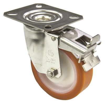 LAG Braked Swivel Castor Wheel, 150kg Capacity, 100mm Wheel