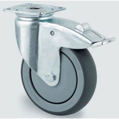 Tente Braked Swivel Castor Wheel, 100kg Capacity, 100mm Wheel